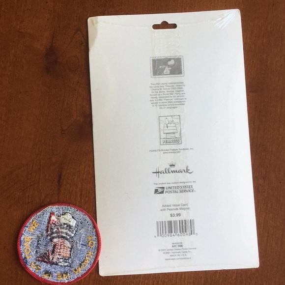 Snoopy WWI flying ace card with magnet + Linus patch - Picture 2 of 7